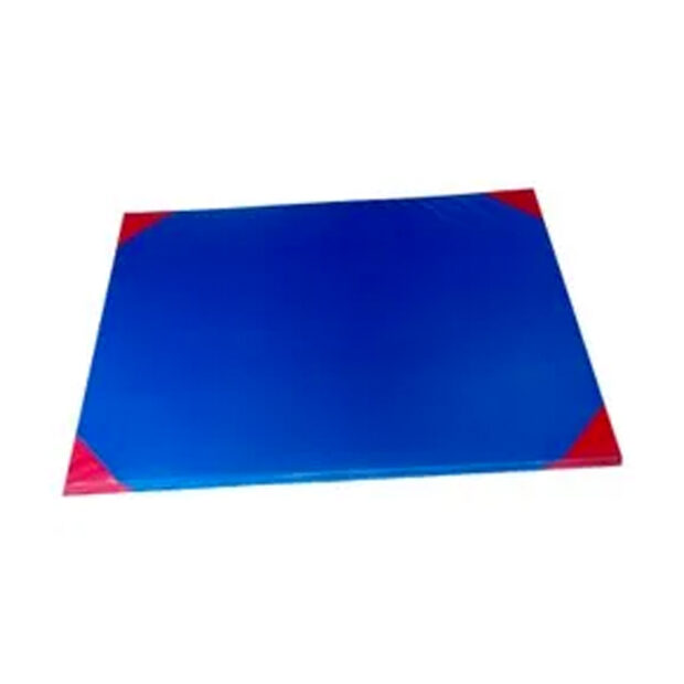 blue gymnastic soft mat
