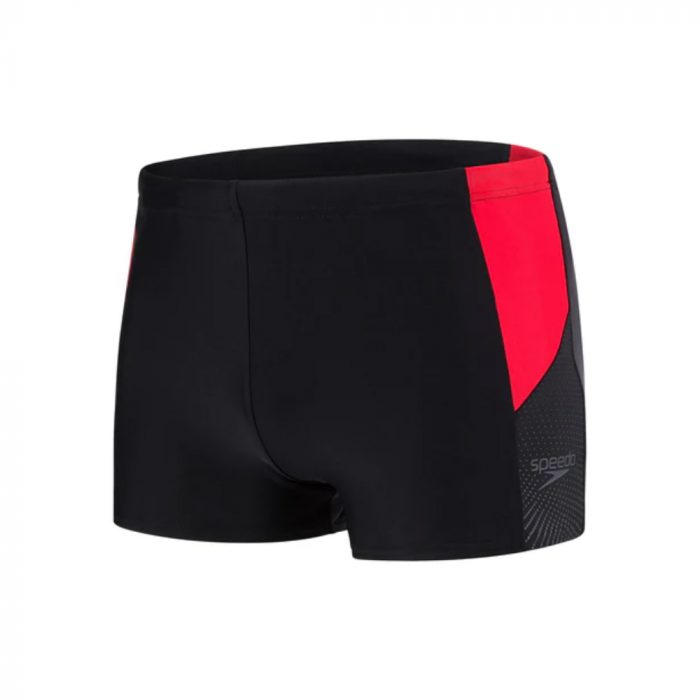 Speedo Men Swimwear Dive Aquashort Black-Fed Red-Dove Grey
