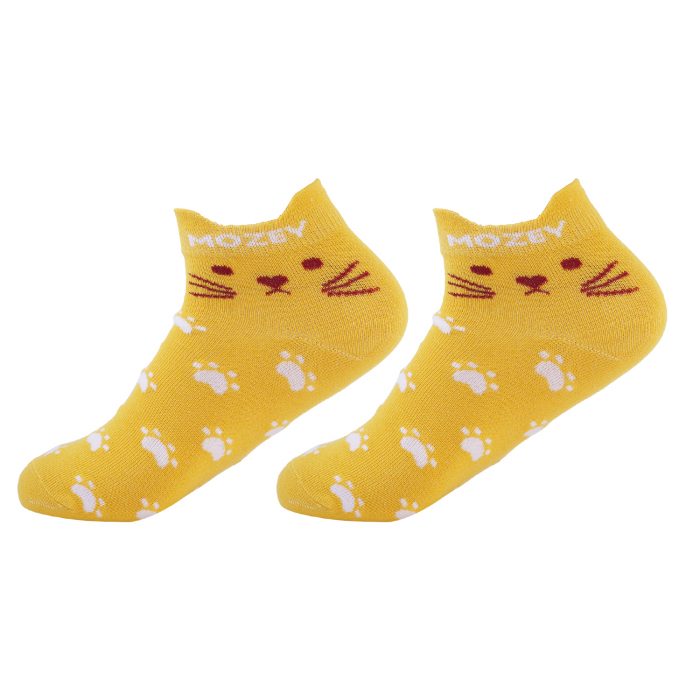 Ankle Length-Cat Sneaker Socks (Pack of 2)