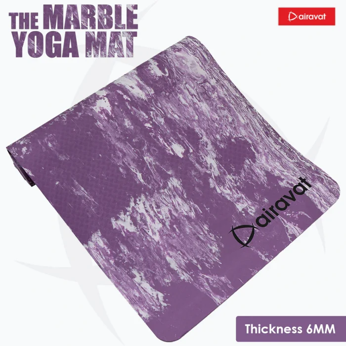 AIRAVAT MARBLE 6MM YOGA MAT (PER) WITH BAG