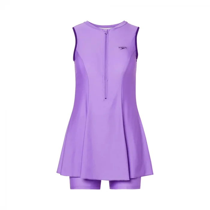 CLOSEDBACK SWIMDRESS WITH BOYLEG