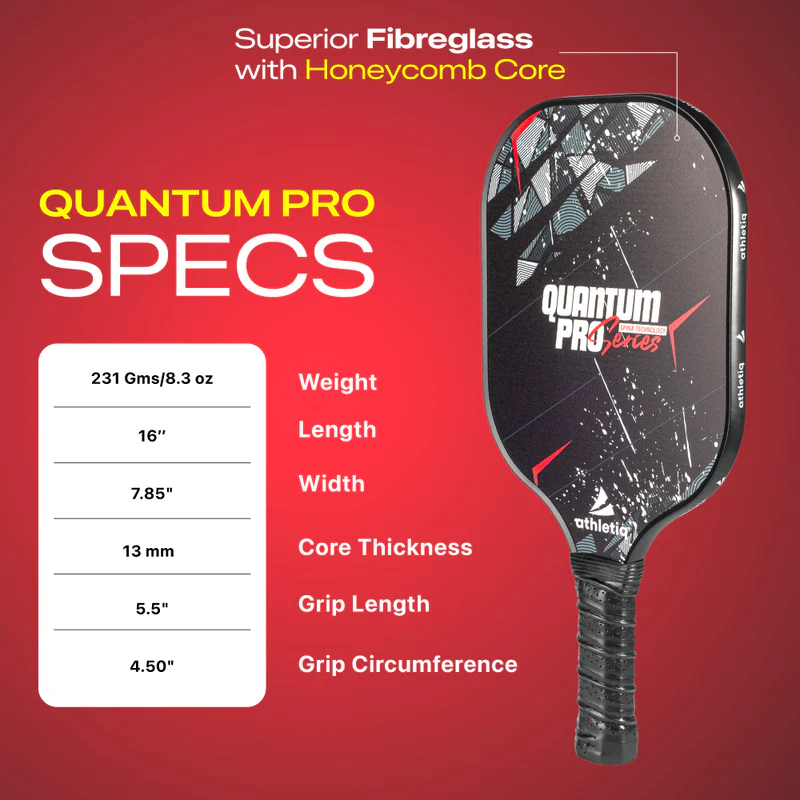 Athletiq QuantumPro 13mm / 16mm Pickleball Paddle - Image 4