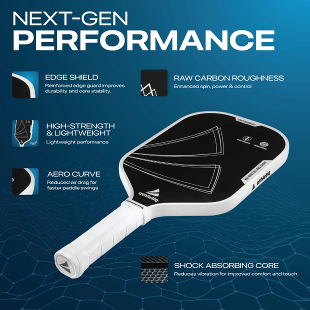 Athletiq SuperSonic Hot Pressed Thermoformed Japanese Toray T700 Pickleball Paddle - Image 4