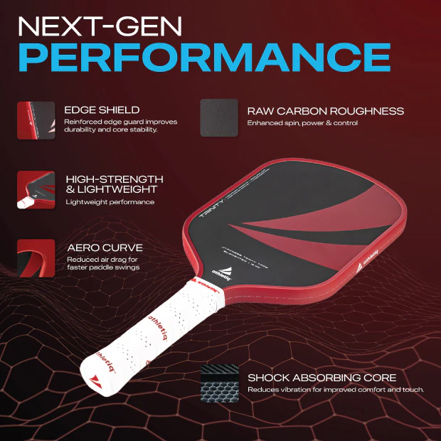 Athletiq Trinity USAPA Approved (Trilogy Pro Series) Full Foam Hot Pressed Thermoformed Japanese Toray T700 Elongated Pickleball Paddle - Image 6