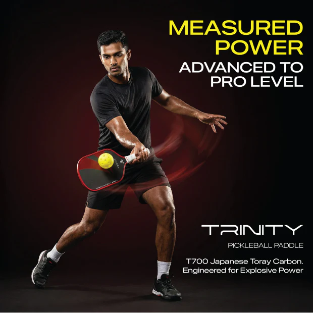 Athletiq Trinity USAPA Approved (Trilogy Pro Series) Full Foam Hot Pressed Thermoformed Japanese Toray T700 Elongated Pickleball Paddle - Image 9