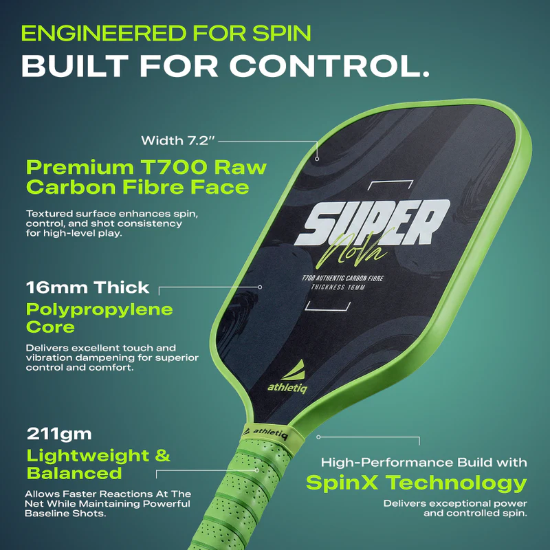 Athletiq SuperNova T700 Carbon Fibre Pickleball Paddle - Image 2